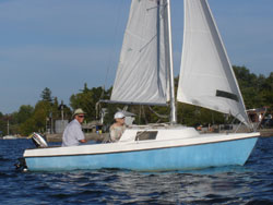 older couple sailing